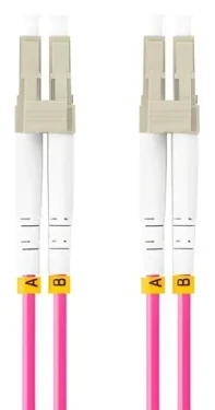 Lanberg FO-LULU-MD41-0020-VT / Optický patch kabel / LC/UPC-LC/UPC / Duplex / OM4 50/125 / 2 m / fialová (FO-LULU-MD41-0020-VT)