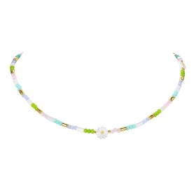 Barevný korálkový náhrdelník Colorful Summer, Barevná/více barev 39 cm + 5 cm (prodloužení)