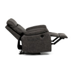 Polohovací křeslo, elektrické zabudované ovládání, hnědá, látka vintage, TV-4094 COF3