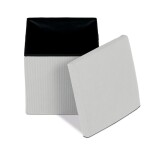 Taburet s úložným prostorem, krémová manšestrová látka