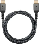 Goobay Plus DisplayPort 1.4 šedá / Video kabel / 8K 60 Hz / 5 m / DSC 1.2 (65267)