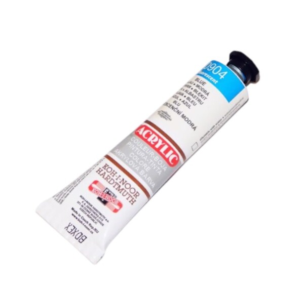 Koh-i-Noor akrylová barva 40 ml fluo modrá 0904