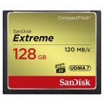 SanDisk Extreme CF 567x 128GB / čtení: až 120 MBs / zápis: až 85 MBs (SDCFXSB-128G-G46)