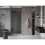 MEXEN/S - Velar posuvné sprchové dveře 90, transparent, grafit kartáčovaná 871-090-000-01-66