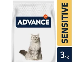 ADVANCE CAT Adult losos a rýže Sensitive 3kg / Superprémiové krmivo (granule) / pro dospělé kočky s citlivým trávením (8410650151656)