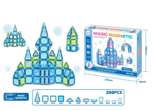 Mamido Magnetická stavebnice Magic frozen 200 dílů