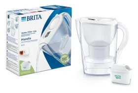 Brita Filtrační konvice Marella bílá / 1x ALL-in-1 / 1x extra ochrana proti vodnímu kameni / 2.4L (1057511)