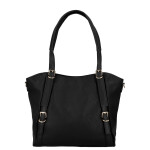Stylová dámská koženková kabelka na rameno Zita, černá