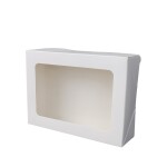 Cake star krabička na makronky nebo cukroví bílá 23 x 18 x 5 cm (na 12 kusů)