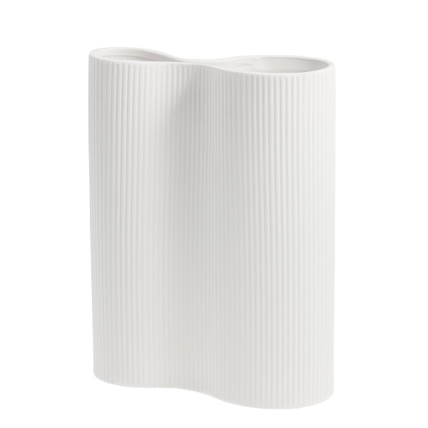 Storefactory Porcelánová váza BUNN White, bílá barva, porcelán