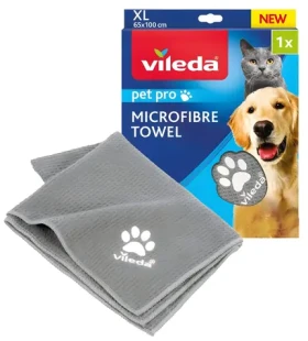 Vileda Pet Pro L šedá / Osuška pro zvířata / mikrovlákno / 100 x 65 cm (172651)