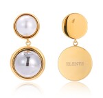 ELENYS Mirror – pozlacené náušnice 18K žluté zlato