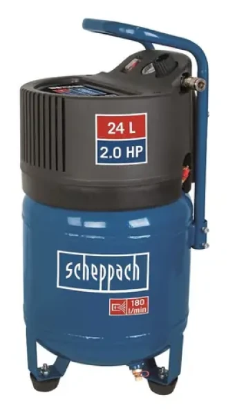 Scheppach HC 24 V / Bezolejový kompresor / 1500W / 120-180 l-min / Tlak 10 bar / 24 L (5906117901)