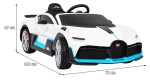 Mamido Dětské elektrické autíčko Bugatti Divo bílé
