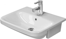 DURAVIT - DuraStyle Umyvadlo nábytkové 55x46 cm, s 1 otvorem pro baterii, s WonderGliss, bílá 03755500001