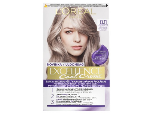 L'Oréal Paris Excellence Cool Creme permanentní barva na vlasy 8 .11 Ultra popelavá světlá blond