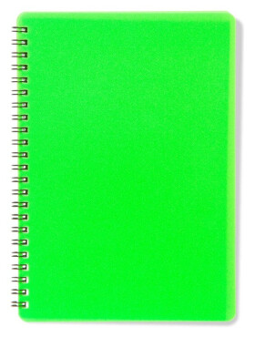 Plastic blok NEON zelený A5, linka, 60 listů