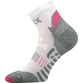 VOXX Ponožky sportovní s ionty stříbra INTEGRA anatomicky tvarované BÍLÉ S MAGENTOU 35-38 108599