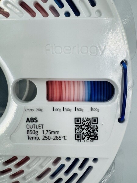 ABS filament OUTLET 1,75 mm Fiberlogy 0,85 kg