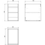 MEXEN - Box-A skříňka pro umyvadlo 30, grafit mat 91AX1-0300-470-1-66