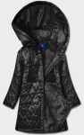 Černá prošívaná dámská oversize bunda kapucí (AG5-010) Černá XL (42)