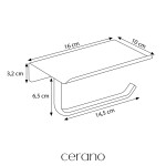 CERANO - Nástěnný držák toaletního papíru Lero - černá matná CER-479503
