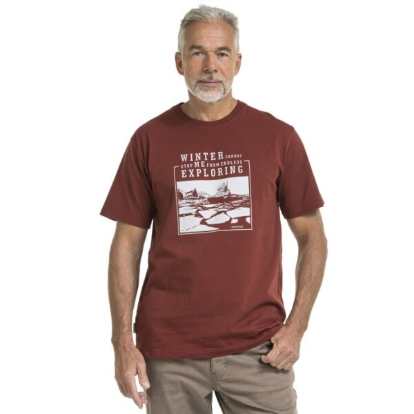 Bushman Pánské tričko Knud, burgundy XXXL