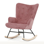 Houpací křeslo, růžová, látka, AK-373 PINK2