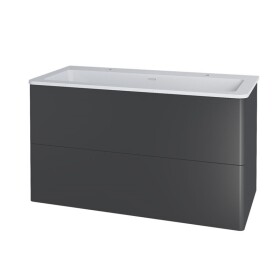 MEREO - Siena, koupelnová skříňka s umyvadlem z litého mramoru 101 cm, antracit mat CN432M2