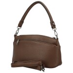Stylová dámská koženková kabelka na rameno Trixi, coffee