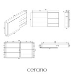 CERANO - Koupelnová zrcadlová skříňka Orea - bílá matná - 120x65x15 CER-661927