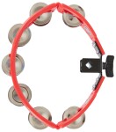 Latin Percussion Cyclops Tambourine Red w Mount