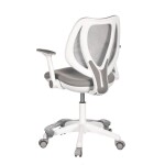 Dětská židle, výškově nastavitelná, šedá síťovina, KA-C806 GREY