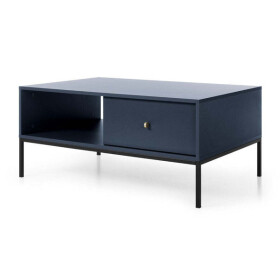 Konferenční stolek Pernilla (police, 2x zásuvka, modrá)
