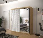 Šatní skříň Abi Jodelka 2 Barva korpusu: Dub artisan, Rozměry: 100 cm, Dveře: Bílá mat