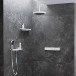 HANSGROHE - Rainfinity Nástěnné kolínko s držákem a poličkou, chrom 26843000