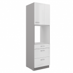 Vysoká skříňka pro vestavnou troubu 60 DPS-210 3S 1F - Premium Box Barva korpusu: Šedá, Barva dvířek: Šedý lesk (Šedá)