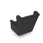 Křeslo ušák, černá látka, AK-388 BK2