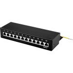 Intellinet 24-Port Cat6a Patchpanel geschirmt 1HE Kabeleinführung 90° abgewinkelt schwarz 24 portů patch panel 483 mm (1