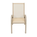 Zahradní židle, kov, síťovina, krémová, AZC-C1000 CRM