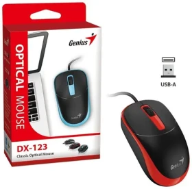 Genius DX-123 černo-červená / drátová / 1200 dpi / USB (31010033406)