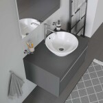 DURAVIT - Bacino Umyvadlo na desku, průměr 42 cm, s přepadem, bílá 0325420000