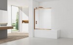 Vanová zástěna SAT Vision 140x120 cm broušený rose gold SATVZVI120RG SATVZVI120RG