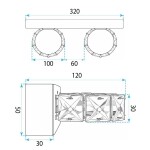 REA - Nástěnné svítidlo LED APP1936-2W CHROME OSW-66070