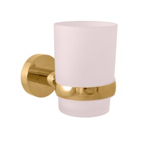 RAV Slezák - COLORADO - Koupelnový doplněk Držák kartáčků skleněný, Zlatá - kartáčovaná COA0201ZK COA0201ZK