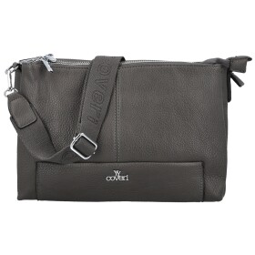 Trendy dámská koženková crossbody kabelka Kalle, tmavě šedá