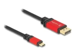 Delock Kabel USB Type-C - DisplayPort černá, červená / Kabel / 2 m / 8K 30 Hz / DP 1.4 / HDR10 (80093)