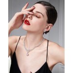 Luxusní souprava šperků Swarovski Elements Desireé, Bílá/čirá 43 cm