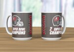 Hrnek Tampa Bay Buccaneers NFL 2x Super Bowl Champions Jumbo (440 ml)