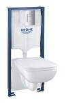 GROHE - Solido Set předstěnové instalace, klozetu Edge Ceramic a sedátka softclose, tlačítko Even, chrom 39817000
